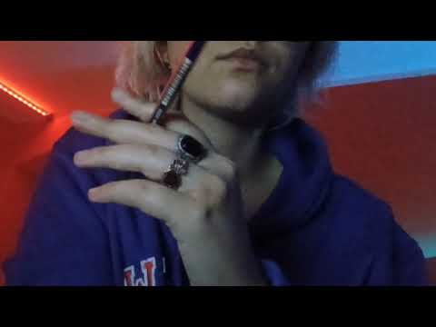 ASMR | tapping the camera screen with pencils and pens