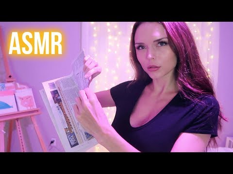 ASMR // Tingly Paper Ripping Sounds (Tearing and Crinkling Newspaper -- little talking)