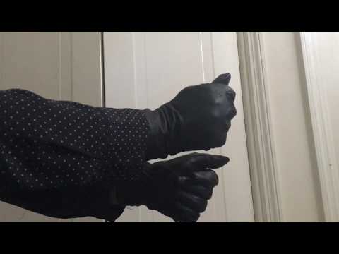 .::ASMR::. Squeezing and scrunching my leather gloves