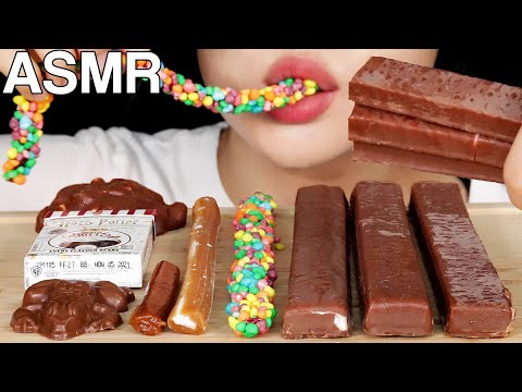 ASMR American Candy Chocolate Bar Nerds Rope Caramel Jelly Beans Eating Sounds Mukbang 미국캔디 먹방