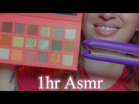 ASMR| Part 1: Personal attention: Doing your makeup & straightening your hair| Whispering