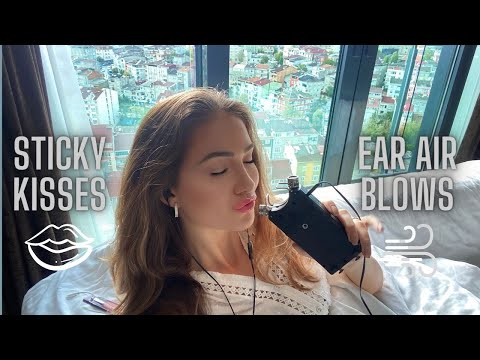 ASMR | *For Bored People*  Sticky Close-up Kisses 💋 and Ear Breathing 💨