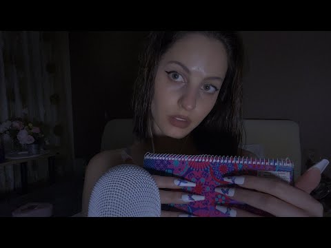ASMR Gentle tapping you to sleep 😴 using objects only around me 💙💙 long nails 💙💙