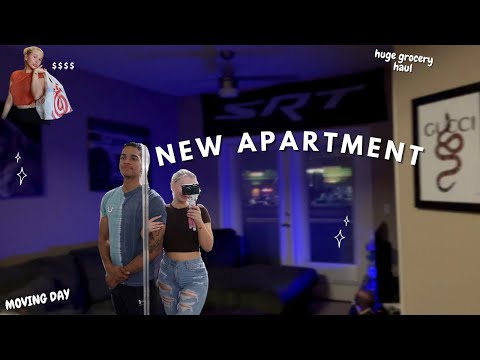 NEW APARTMENT!  UNPACKING & HUGE GROCERY HAUL