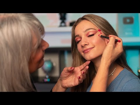 ASMR - MAKEUP ARTIST does my VALENTINE MAKEUP! (Makeup tutorial)