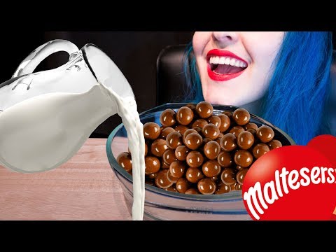 ASMR: Hot Milk & MALTESERS Chocolate Balls | Slurping, Crispy, Melting 🍫🥛 [No Talking|V] 😻