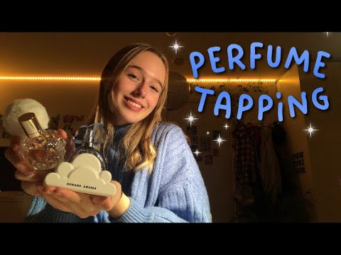 ASMR perfume tapping | glass tapping on perfumes & body mists 🛁