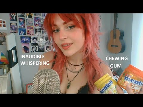 ASMR 20 min of pure gum chewing and inaudible whispering