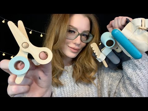 ASMR Classic Haircut Roleplay (All Wooden Toys)