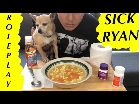 ASMR Sick Ryan Role Play! (Slurping Sounds, Whispering, & Sniffles)