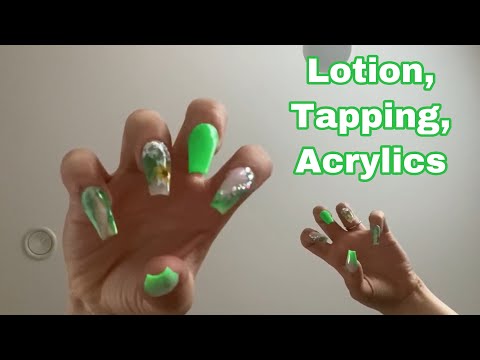 #ASMR TAPPING WITH ACRYLIC NAILS & LOTION SOUNDS