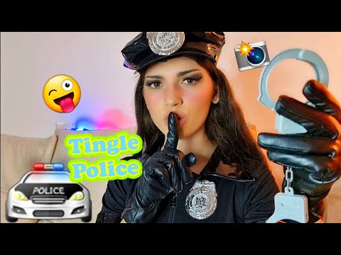 ASMR YOU ARE UNDER ARREST! By Tingle Police Girl! with Leather Gloves & Feisty Attitude
