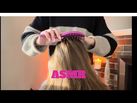 ASMR Slow Hair Brushing & Hair Play