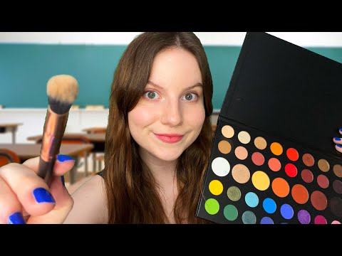ASMR Girl Who’s OBSESSED With You Does Your Makeup In Class