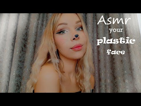Touching your plastic face (unpredictable invisible triggers) ASMR
