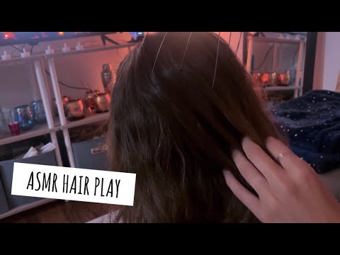 Hair Play ASMR: scalp massage with oil, hair play, braiding, shoulder massage on real person
