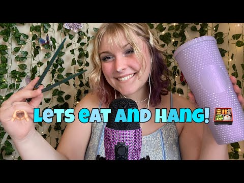 ASMR let’s eat! eating a meal with you and helping you relax/ sleep 💗 let’s chit chat! (rambling)