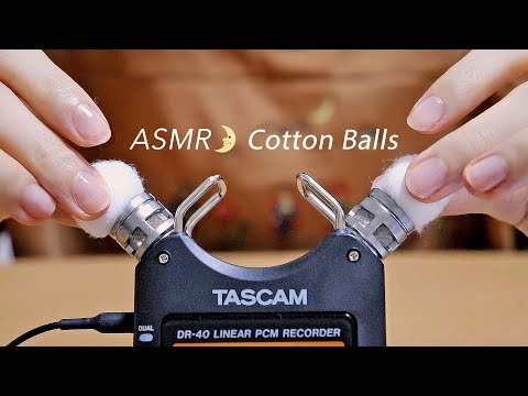 [Japanese ASMR] Cotton Ball Sounds / Whispering / コットンボールの音