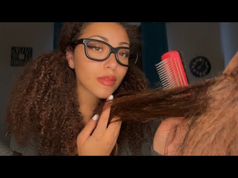 ASMR | Girl at the Back of Class Plays with Your Hair | Hair Play & Personal Attention 💆🏽‍♀️💤