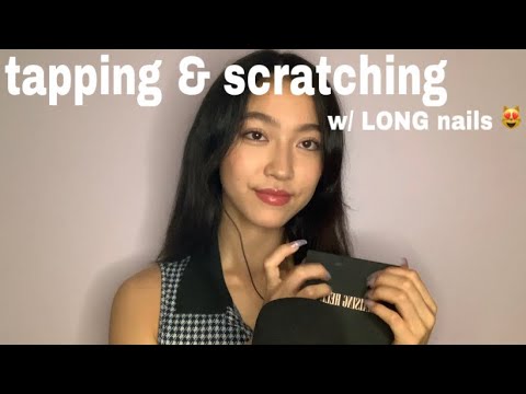 asmr w/ long nails 💅🏼 (fast tapping, scratching & practicing mouth sounds)