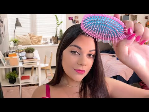 ASMR POV: AQUELA AMIGA QUE ESCOVA SEU CABELO PARA UMA FESTA