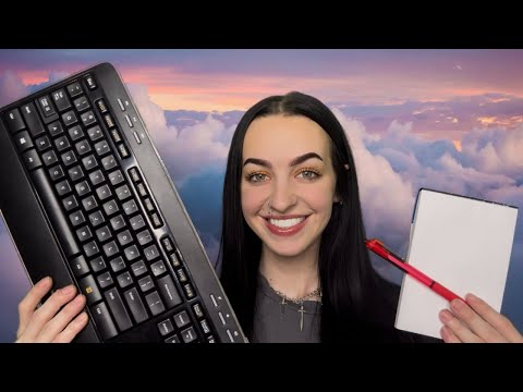 [ASMR] Asking You Hard Questions Until You Fall Asleep | Typing & Writing
