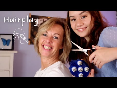 [ASMR] Relaxing Hairplay with my MOM! 🌸 | Scalp Scratching | ASMR Marlife
