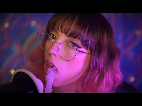 ASMR rock candy mouth sounds with panning