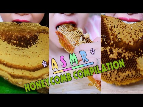 ASMR EATING HONEYCOMB compilation New 2018| LINH-ASMR