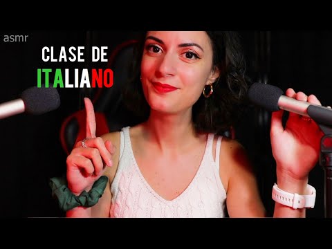 ASMR español ♡ CLASE DE ITALIANO con EL ASMR (Saludos, Numeros, Gracias)