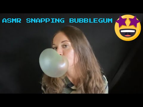 asmr popping & snapping bubble gum | reverse bubbles | relaxing video