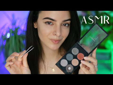 ASMR Doing Your Eyebrows Like Mine (Shaping, Waxing, Plucking, Filling in)