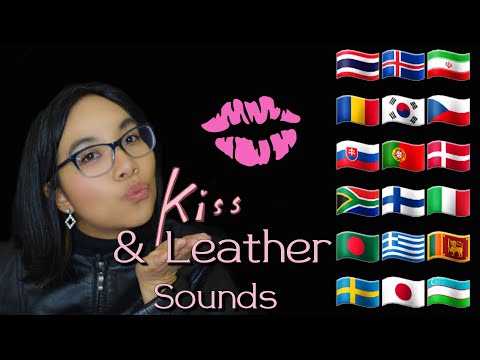 ASMR KISS IN DIFFERENT LANGUAGES (Whispering, FAST Mouth Sounds, Leather Sounds) 😽💋