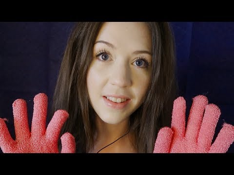 ASMR Ear massage with shower gloves - Ear cupping, picking and stroking