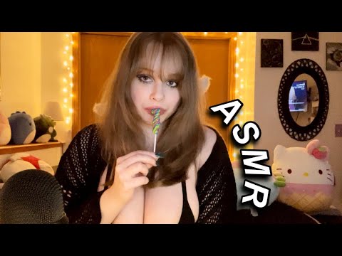 ASMR - Lolipop Licking, Spit Painting, and Mouth Sounds! (Reupload)