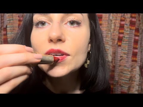 Holiday Makeup ASMR | face touching, personal attention