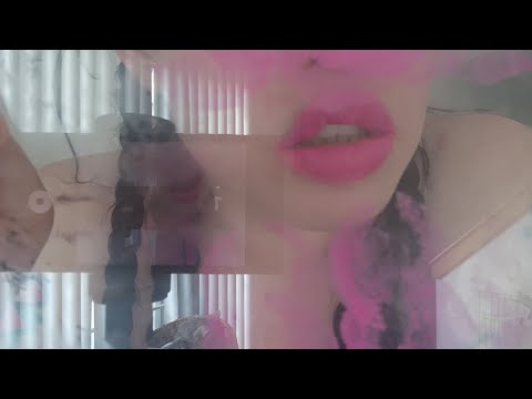 ASMR Glass kissing in pink 💗