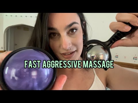 ASMR Fast & Aggressive Roller Ball Massage (3 Types of Roller Balls + Some Hand Massaging)