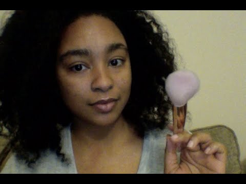 Live ASMR stream with Awjee soft talking face brushing soft  whisper tapping