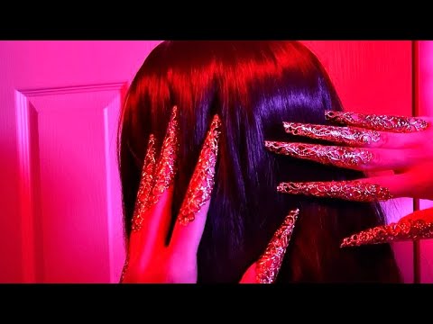 ASMR Hair Play With Claws (Scalp Scratching, Combing, Camera Tapping)