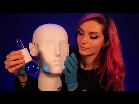 [ASMR] 1 HR+ Relaxing Binaural Head Mic Triggers (Spa Globes, Gloves, Mist, Tapping, Scratching)