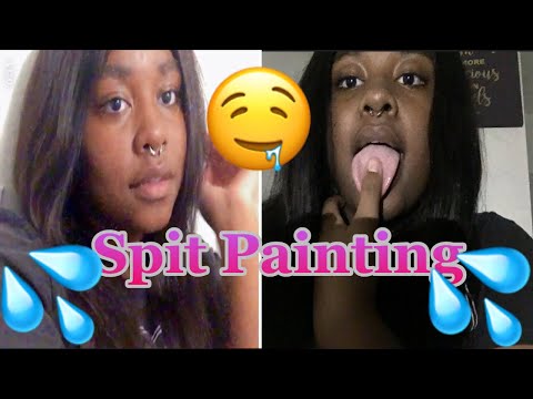 ASMR Spit Painting 🎨👩‍🎨 (that will send tingles down your spine😴) #asmr
