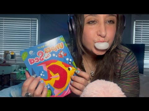 Under the Sea 🧜🏼‍♀️ ASMR Gum Chewing Sensory Reading/Textured Book Scratching
