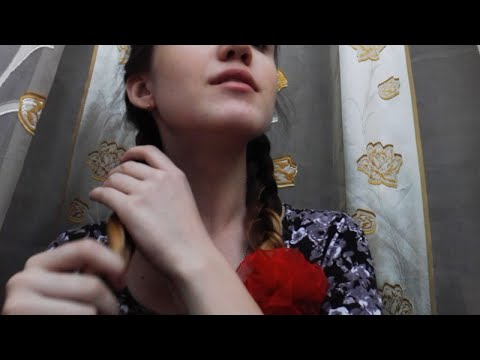 ASMR Hairstyling Video With Scrunchies & Hair Brushing & Simple Tutorial (ENG, Soft Spoken)