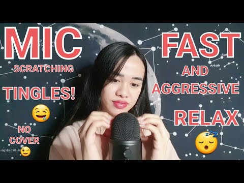 ASMR FAST and AGGRESSIVE Mic Scratching Without Cover 🤤😴