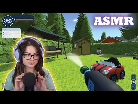ASMR | Power Wash Simulator Part #2 💦 Garden Cleaning (Water Sounds, Clicking, Whispering)