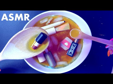 ASMR MAKEUP WOOD GLITTER SOUP - for sleep, relaxation, gaming, study, 99% no talking