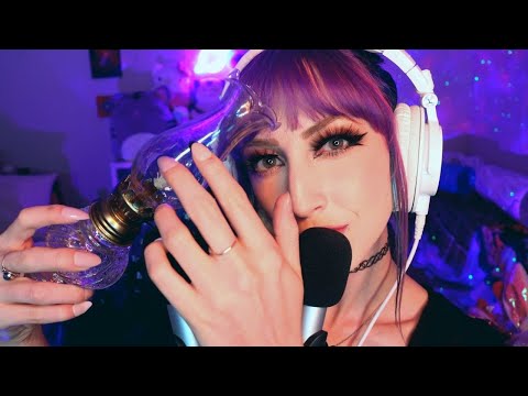 ASMR | Glass Tapping & Soft Clicky Whispers - TONS of TINGLES