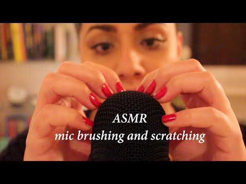 ASMR mic brushing and mic scratching | no talking