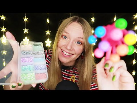 ASMR Doing Your Makeup with Random Things (Whispered)